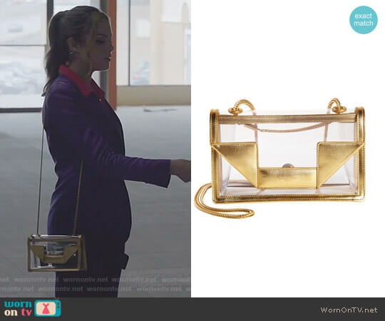 Transparent Mini Betty Bag by Saint Laurent worn by Fallon Carrington (Elizabeth Gillies) on Dynasty