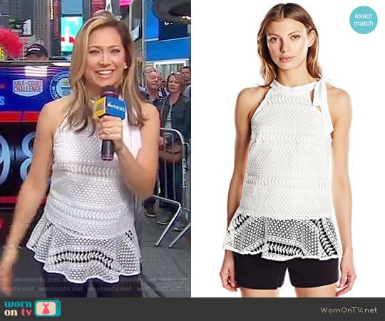 'Wayne' Top by Shoshanna worn by Ginger Zee on Good Morning America