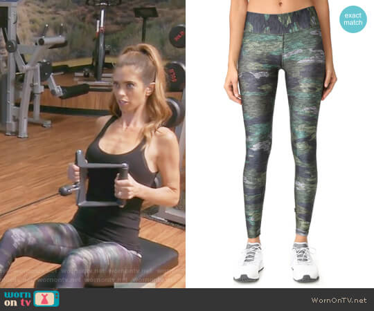 Heathered Camo Tall Band Leggings by Terez worn by Lydia McLaughlin  on The Real Housewives of Orange County