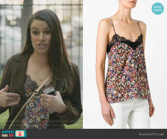 Floral Print Camisole Top by The Kooples worn by Valentina Barella (Lea Michele) on The Mayor