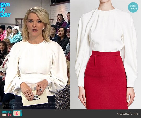 Textured Top with Draped Sleeves by Victoria Beckham worn by Megyn Kelly on Today