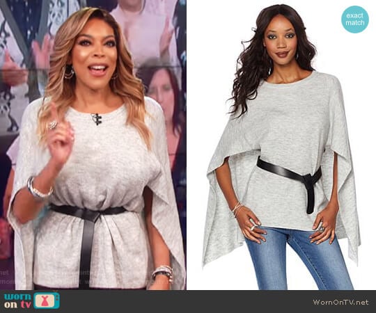 Wendy Williams Sweater Knit Capelet Top by Wendy Williams HSN Collection worn by Wendy Williams on The Wendy Williams Show