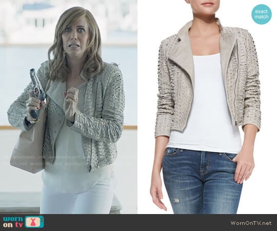 Alice + Olivia Jace Embellished Jacket worn by Pamela Brinton (Kristen Wiig) on Last Man On Earth