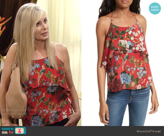 Alice + Olivia Marybeth Top worn by Ashley Abbott (Eileen Davidson) on The Young and the Restless