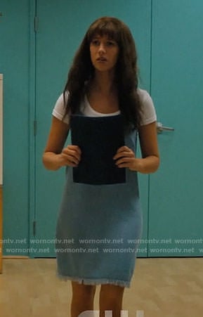 Anezka's chambray slip dress on Jane the Virgin