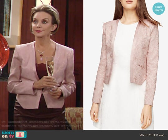 Bcbgmaxazria Flynn Jacket worn by Gloria Abbott Bardwell (Judith Chapman) on The Young and the Restless