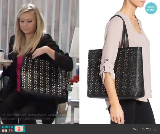 Chelsea28 Kaylee Embellished Faux Leather Tote worn by Abby Newman (Melissa Ordway) on The Young and the Restless