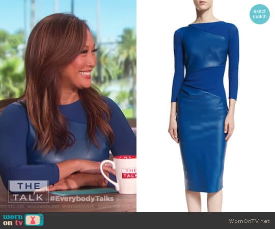 Malila Long-Sleeve Paneled Dress by Chiara Boni La Petite Robe worn by Carrie Inaba on The Talk