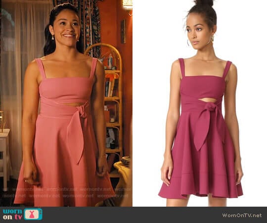 Cinq a Sept Nyma Dress worn by Jane Villanueva (Gina Rodriguez) on Jane the Virgin