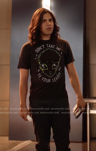 Cisco's Don't Take Me To Your Leader Alien T-shirt on The Flash