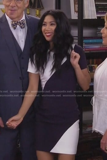 Eve's colorblock mini dress on 9JKL