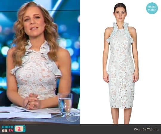 Sky Beauty High Neck Dress by Cooper St worn by Carrie Bickmore on The Project