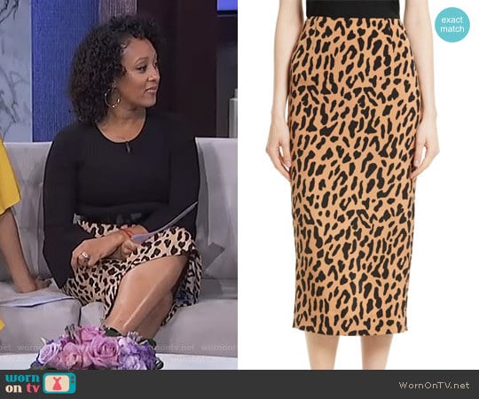 Tailored Midi Pencil Skirt by Diane von Furstenberg worn by Tamera Mowry on The Real