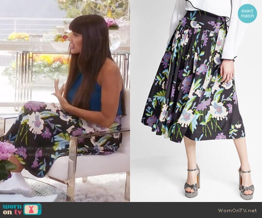 Diane von Furstenberg Floral Silk Skirt worn by Tahani Al-Jamil (Jameela Jamil) on The Good Place