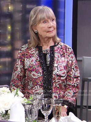 Dina's paisley sequin jacket on The Young and the Restless