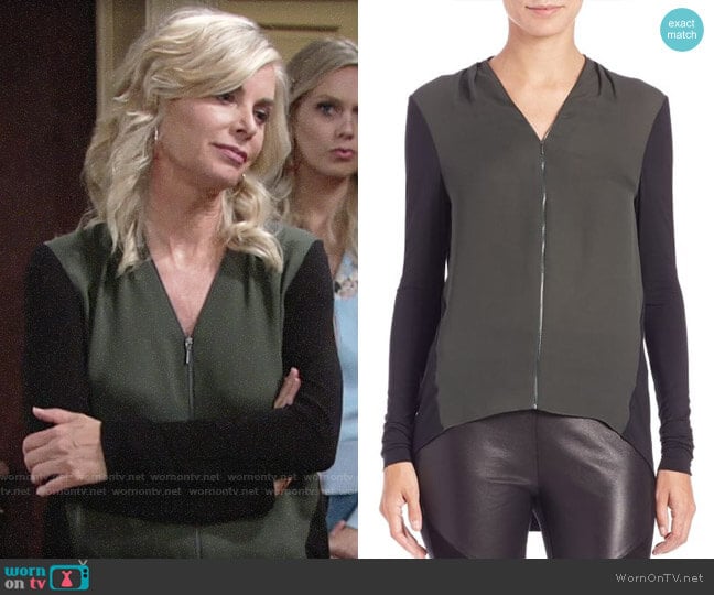 Elie Tahari Malia Top worn by Ashley Abbott (Eileen Davidson) on The Young and the Restless