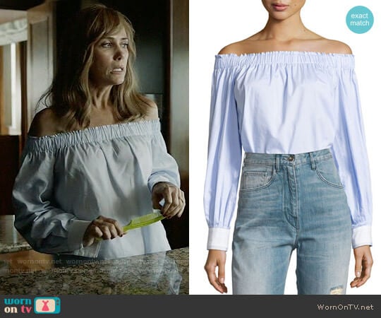 Elizabeth and James Geneva Top worn by Pamela Brinton (Kristen Wiig) on Last Man On Earth