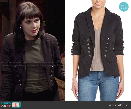 Free People Structured Washed Blazer worn by Tessa Porter (Cait Fairbanks) on The Young and the Restless