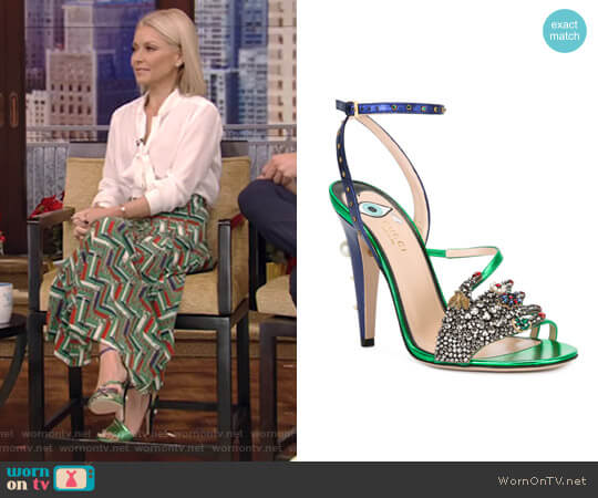 'Wangy' Sandals by Gucci worn by Kelly Ripa on Live with Kelly and Mark