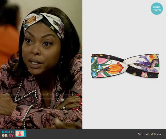 Gucci Flora Snake print headband worn by Cookie Lyon (Taraji P. Henson) on Empire