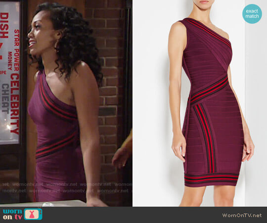 Herve Leger Kayla Dress worn by Hilary Curtis (Mishael Morgan) on The Young and the Restless