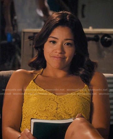 Jane's yellow lace cami on Jane the Virgin