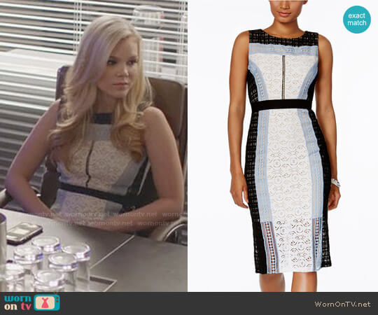 Jax Colorblocked Lace Sheath Dress worn by Dani (Victoria Staley) on Being Mary Jane