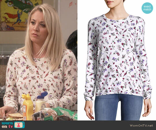 WornOnTV: Penny’s white floral sweater on The Big Bang Theory | Kaley ...
