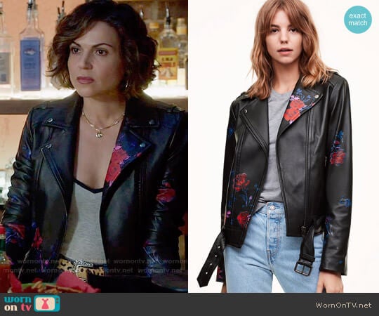 Mackage Painted Florica Jacket worn by Regina Mills (Lana Parrilla) on Once Upon A Time