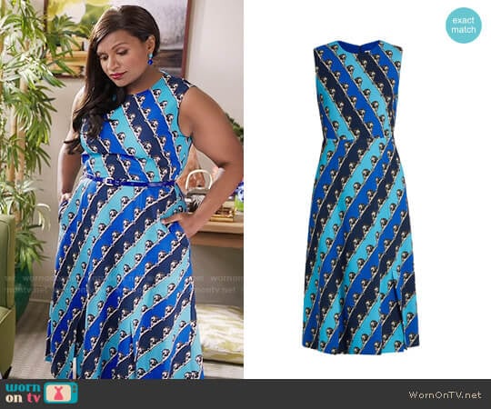 Mary Katrantzou Osmond Dress worn by Mindy Lahiri (Mindy Kaling) on The Mindy Project