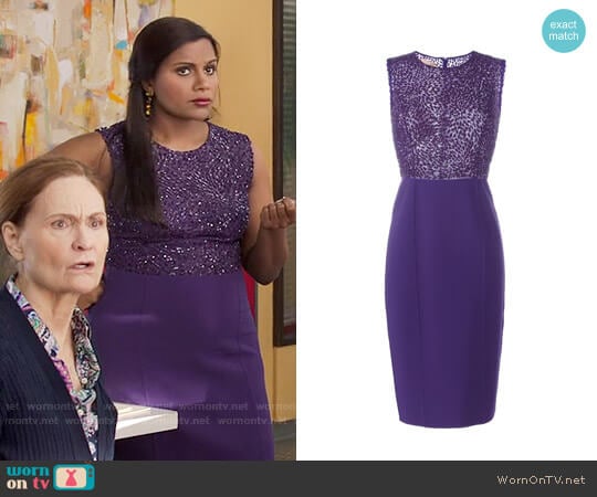 Michael Kors Sequinned Detail Dress worn by Mindy Lahiri (Mindy Kaling) on The Mindy Project