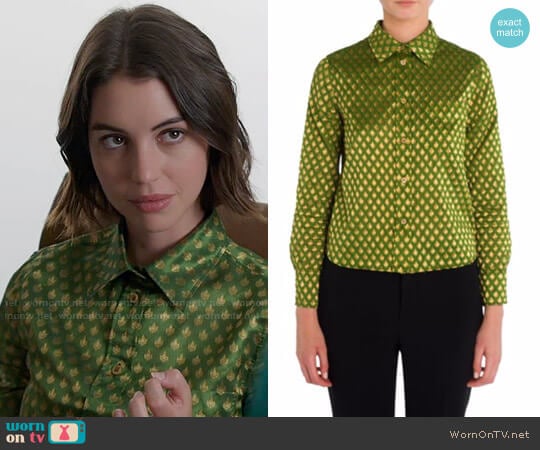 Miu Miu Printed Button Front Shirt worn by Ivy Belfrey (Adelaide Kane) on Once Upon A Time