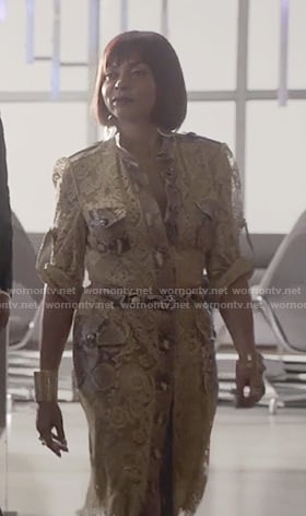 Cookie's snake skin mixed print shirt dress on Empire