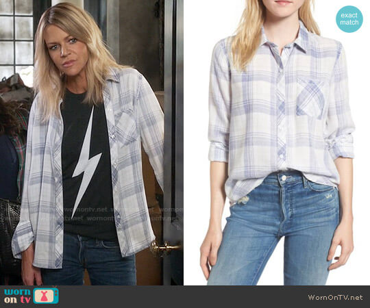 Rails Hunter Shirt in Violet Cloud Wash worn by Mackenzie Murphy (Kaitlin Olson) on The Mick