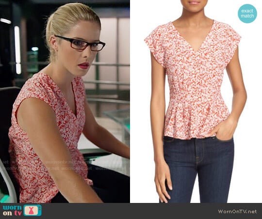 Rebecca Taylor Provence Top worn by Felicity Smoak (Emily Bett Rickards) on Arrow