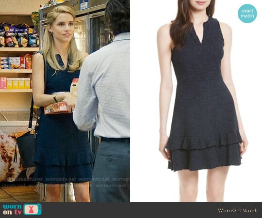 Rebecca Taylor Tweed Ruffle Dress worn by Stephanie 'Stevie' McCord (Wallis Currie-Wood) on Madam Secretary