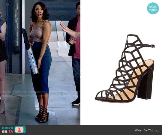 Schutz Jaden Sandals worn by Iris West (Candice Patton) on The Flash