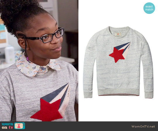 Scotch & Soda Boxy Sweat Shirt worn by Diane Johnson (Marsai Martin) on Black-ish