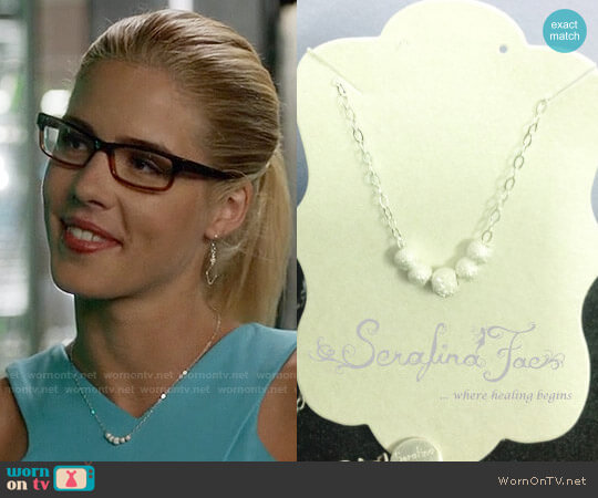Serafina Fae Sterling Silver Necklace worn by Felicity Smoak (Emily Bett Rickards) on Arrow