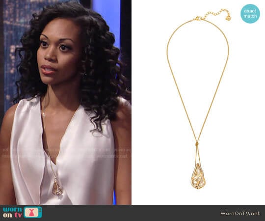 Swarovski Medium Energic Pendant worn by Hilary Curtis (Mishael Morgan) on The Young and the Restless