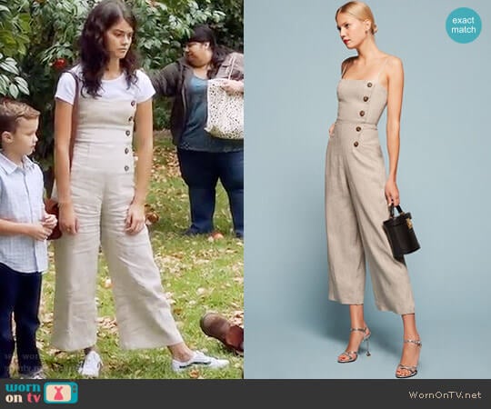 Reformation Tortuga Jumpsuit worn by Sabrina Pemberton (Sofia Black D'Elia) on The Mick