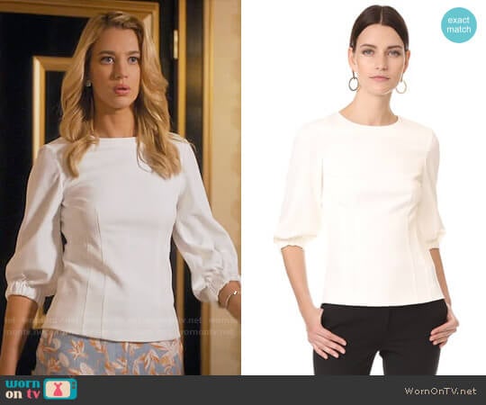 Tibi Peplum Corset Top worn by Petra Solano (Yael Grobglas) on Jane the Virgin