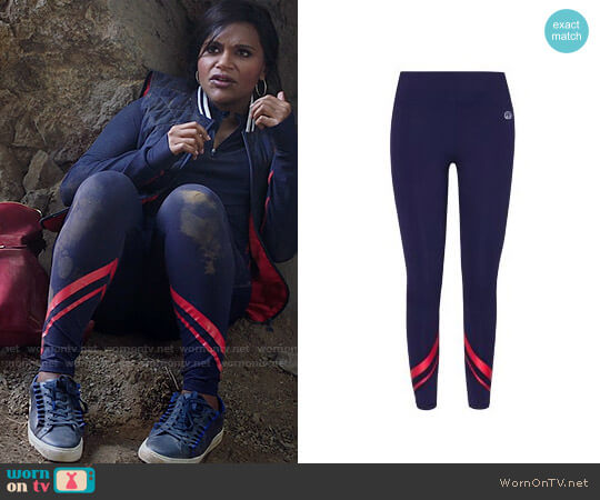 Tory Sport Chevron Leggings worn by Mindy Lahiri (Mindy Kaling) on The Mindy Project