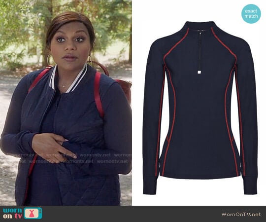 Tory Sport Mesh Pullover worn by Mindy Lahiri (Mindy Kaling) on The Mindy Project