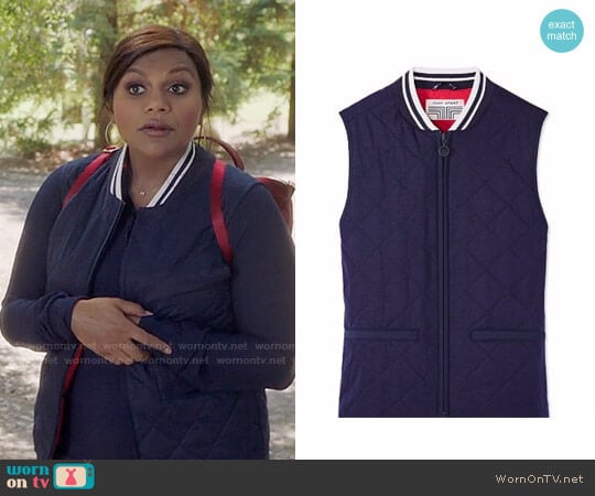 Tory Sport Quilted Vest worn by Mindy Lahiri (Mindy Kaling) on The Mindy Project