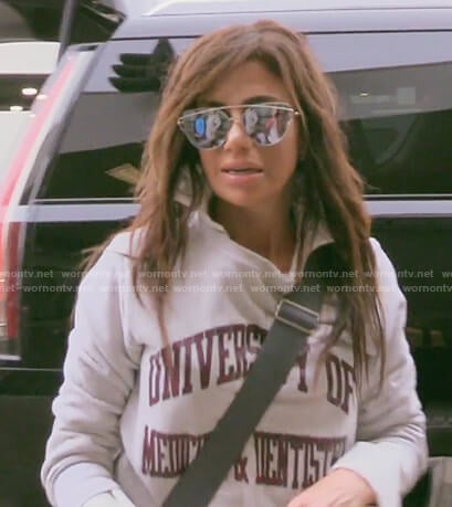 Peggy's university of medicine and Dentistry sweater on The Real Housewives of OC