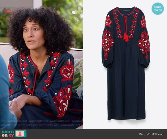 Zara Long Dress worn by Rainbow Johnson (Tracee Ellis Ross) on Black-ish