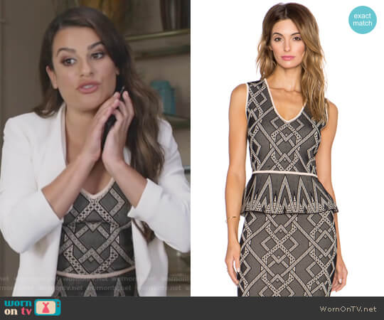 Alonya Top by BCBGMAXAZRIA worn by Valentina Barella (Lea Michele) on The Mayor