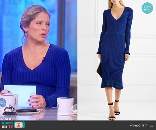 Isolde ribbed-knit midi dress by Altuzarra worn by Sara Haines on The View