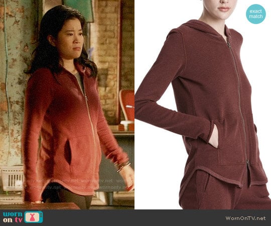 ATM Anthony Thomas Melillo French Terry Zip Up Hoodie worn by Happy Quinn (Jadyn Wong) on Scorpion